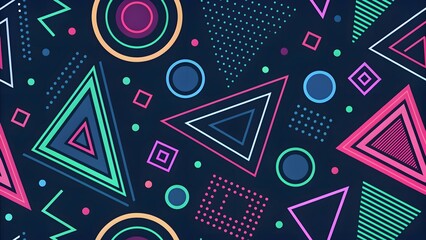 Vibrant geometric shapes create a stunning modern design perfect for website backgrounds, branding, and digital art projects