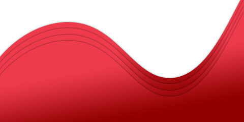 Illustration of a curved wave pattern in red gradient