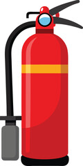 Obraz premium Colorful vector illustration of a red fire extinguisher equipment icon for safety