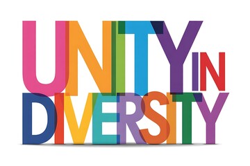 Fototapeta premium Vibrant Unity in Diversity message for social justice, equality, and inclusion campaigns