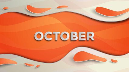 October Background with orange color concept