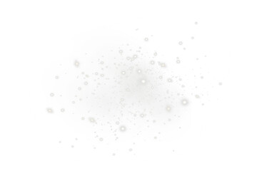 White Sparkle Dust Effect – Glowing Particles Background, Magic Glitter Light Effect – Bright Stars on Transparent Background, Shining Particle Explosion – Sparkling Light Illustration
