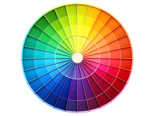 Obraz premium color wheel isolated on white background ,PNG. AI Generated.