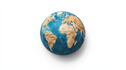 Fototapeta premium A detailed globe illustrating continents and oceans, symbolizing our planet's beauty and diversity.