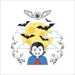 Abstract geometric pattern with vibrant colors isolated on white background