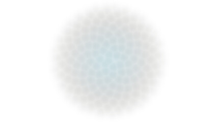 Abstract hexagonal pattern with a soft blue and gray gradient, isolated on transparent background
