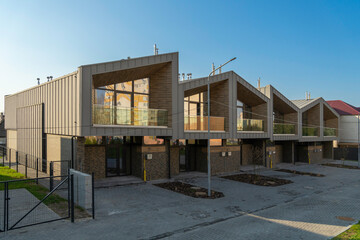 A modern townhouse with a private garden,