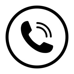 Telephone icon on white background. Phone symbol. Vector Illustration