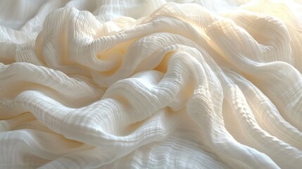 backdrop of pure white, a closeup captures the exquisite details of a textured fabric pattern