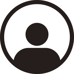 Avatar icon in flat style, Person Profile, User silhouette isolated on transparent background for app or web site, User PNG and vector illustration