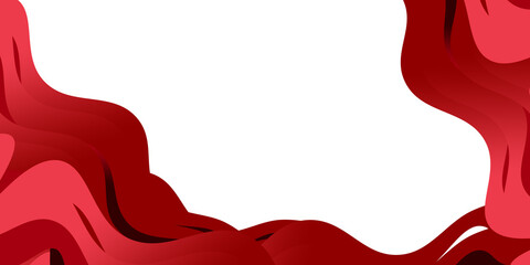 Illustration of a curved wave pattern in red gradient