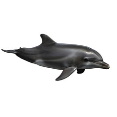 A dolphin gracefully swimming in the ocean, a symbol of intelligence, grace, and freedom