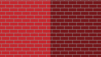 Seamless Red Brick Wall Vector Texture Background
