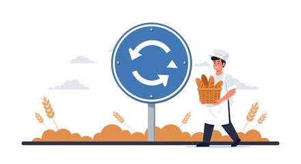 Sustainable Bakery Concept Fresh Bread Delivery In A Circular Economy Model