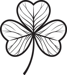 Black Shamrock Leaf Silhouette | St. Patrick's Day Vector Art