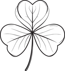 Black Shamrock Leaf Silhouette | St. Patrick's Day Vector Art