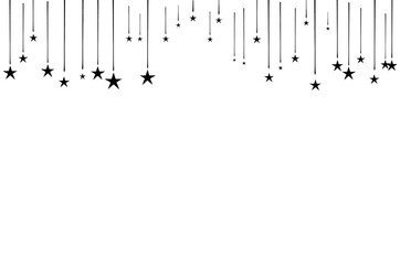 Hanging Stars Top Border Frame Background
