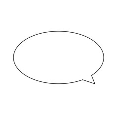 Blank Oval Speech Bubble Vector