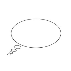 Empty Cartoon Thinking Balloon Icon