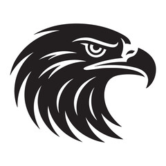 Obraz premium Bold Eagle Head Vector Graphic for Striking Visuals Ideal for Logos and Designs