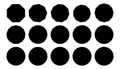 Price tag, sale sticker set, starburst, sunburst badge, quality mark.Set of star shaped circles offer price tag, discount, sale label, sticker, star or sunburst silhouette vector.