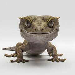 A close-up of a friendly gecko, showcasing its unique features