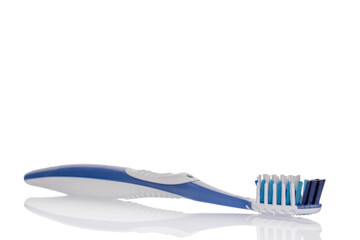 Toothbrush isolated on white background, close-up.