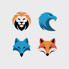 Majestic Animal Logos Lion, Eagle, Fox Designs