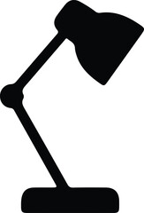 Vector Desk lamp silhouette modern minimalist office workplace Illustrator
