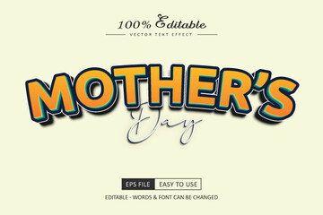 Mothers day text effect style for mothers day
