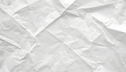 White folded and wrinkled paper texture background