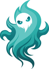 abstract ghost smoke pattern design clean white 