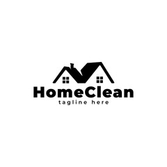 Home Clean Creative Concept Logo Design Template