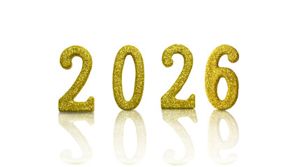 Golden candles in the shape of numbers 2025 isolated on a transparent background. New Year's numbers, New Year, Christmas