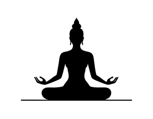 silhouette of a meditation