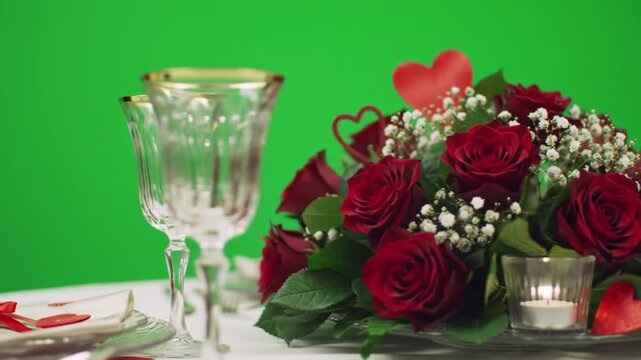 champagne and roses