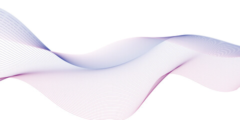 Abstract modern colorful wavy stylized blend liens and technology lines on white background. Blending gradient colors. Digital frequency track equalizer. Vector illustration.