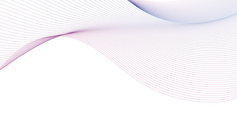 Abstract modern colorful wavy stylized blend liens and technology lines on white background. Blending gradient colors. Digital frequency track equalizer. Vector illustration.