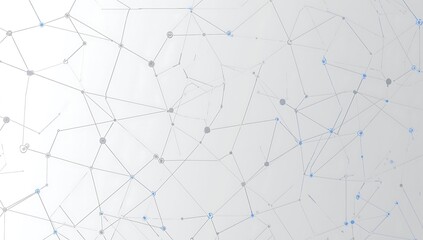 Abstract network background with connected dots and lines, representing data connections and communication isolated on white background