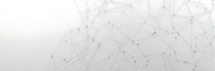 Obraz premium Abstract network background featuring connected dots and lines, symbolizing data connections and communication isolated on white background