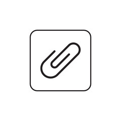 Illustration showing a black paper clip icon isolated on a white background