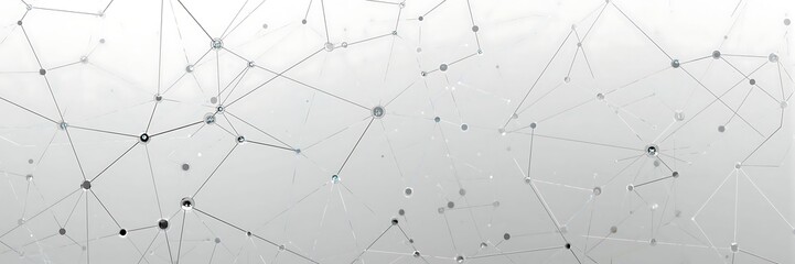 Abstract network connection structure isolated on white background for science, technology or medical concept with modern futuristic design