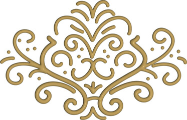 Gold Ornate Flourish Decorative 