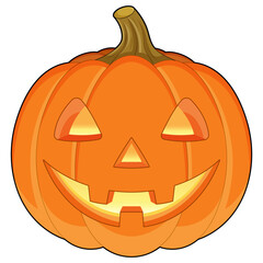 Cartoon Jack O Lantern Pumpkin Halloween Illustration
