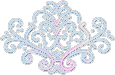 Pastel Swirl Decorative Flourish Design