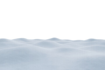 Snowdrifts covering ground with transparent background, perfect for winter scenes