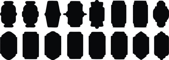 Set of vintage frames and labels vector illustration isolated. Vintage frames and labels vector set. Label frames. Decorative frames. 
