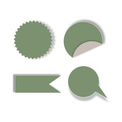 Blank Sticker Label Shapes Set