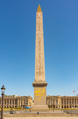 Obelisk of Luxor on place de la Concorde square in Paris, France
