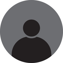 Simple silhouette of a person icon in a circle